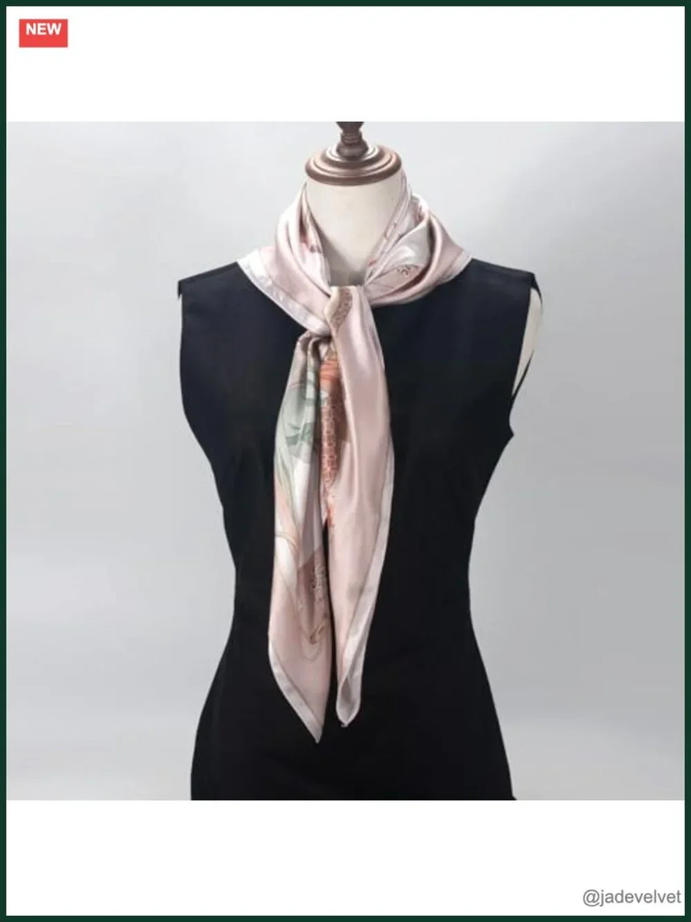100% Mulberry Silk Large Square Scarf, Lightweight Hair Wrap & Shawl
